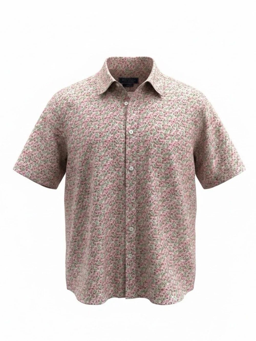 Vineyard Vines men’s Short-Sleeve Floral Button-Up Shirt in Pink and Green size